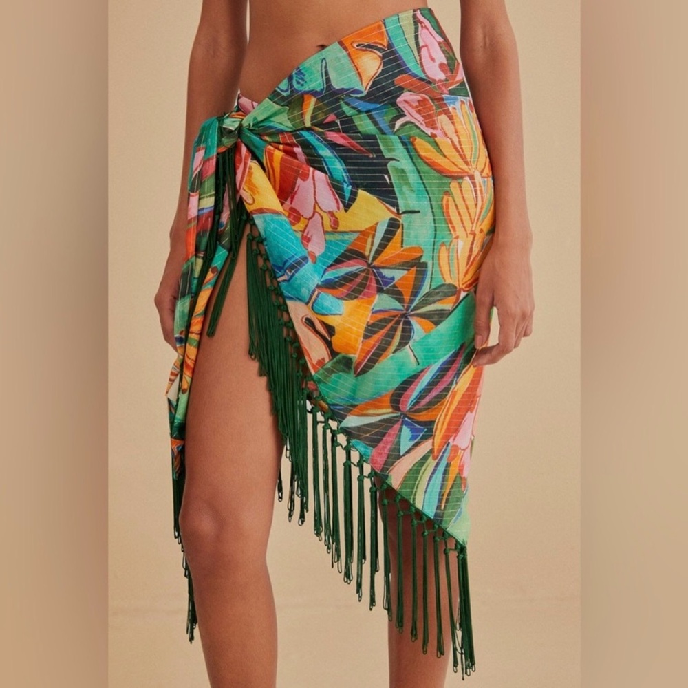 Farm Rio Sarong Banana Foliage cover up